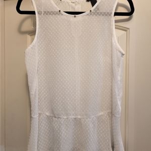 H&M Ivory Peplum Top